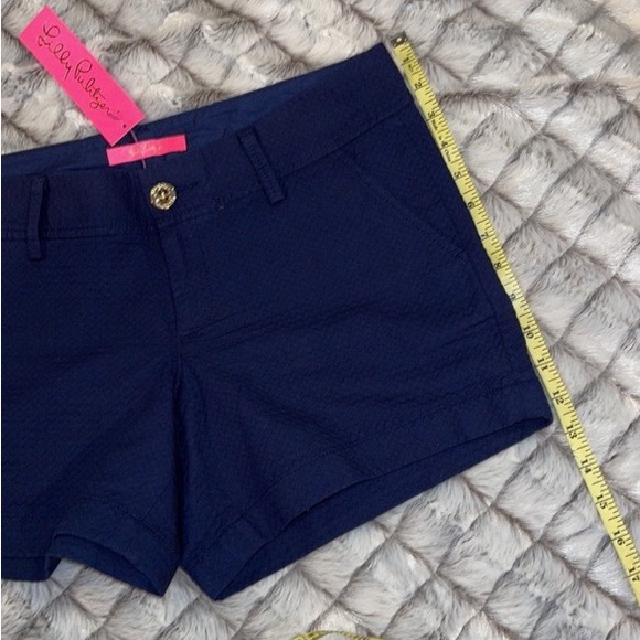 Lilly Pulitzer 5” inseam Jacquard Callahan Shorts True Navy NEW - Picture 6 of 8